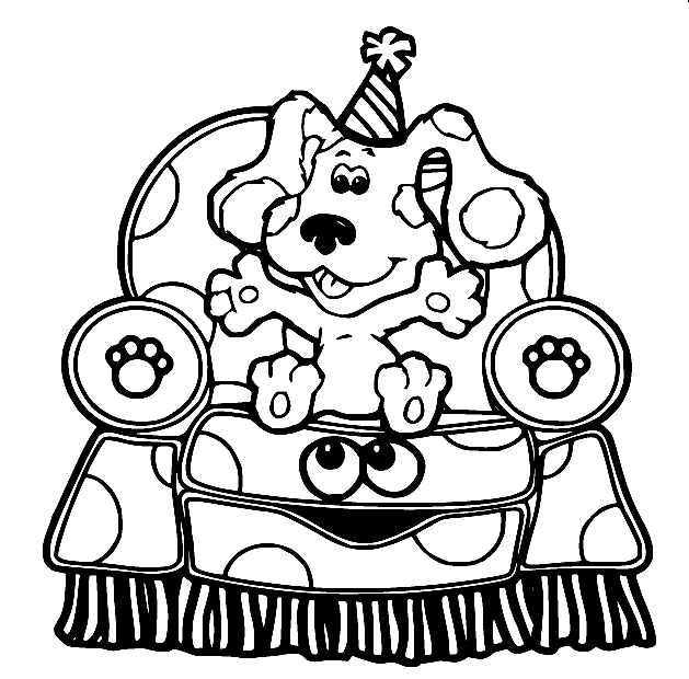 Blue and Silly Seat Coloring Page