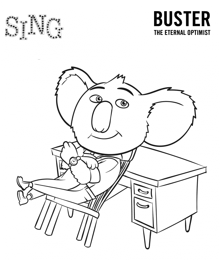 Buster Coloring Page