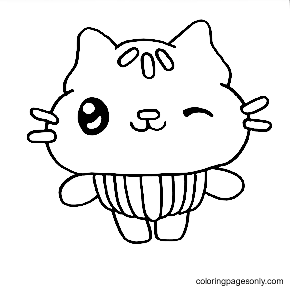 Cakey Cat Gabby s Dollhouse Coloring Page Free Printable Coloring Pages