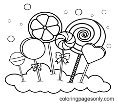 Candy Coloring Page