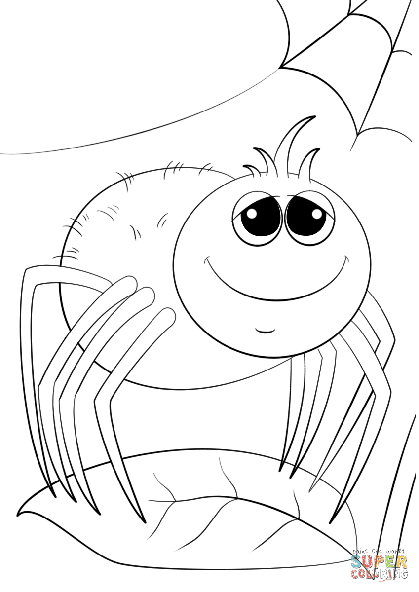 Cartoon Spider Coloring Pages