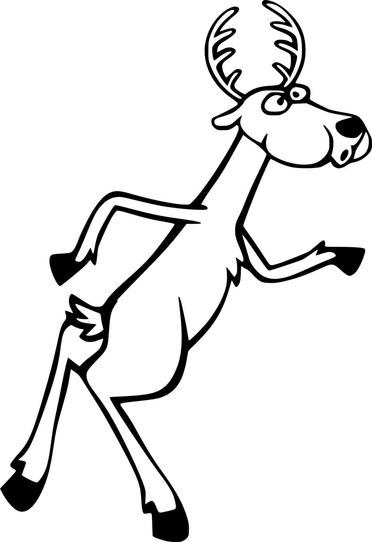 Cerf droit de dessin animé de Deer