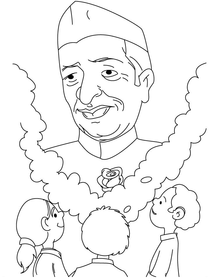 Chacha Jawahar Nehru para colorir