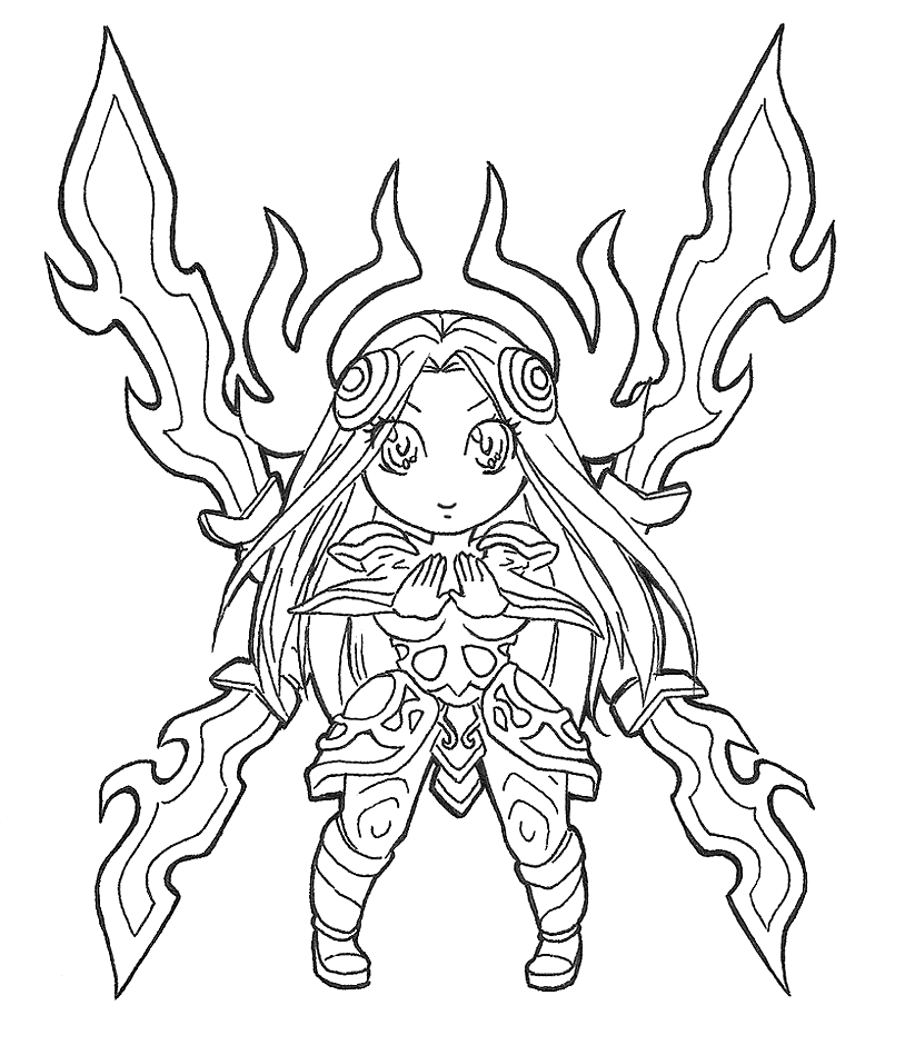 Chibi Irelia Coloring Pages