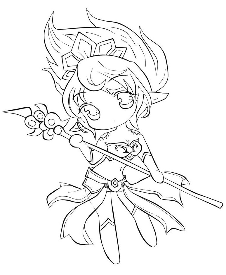 Chibi Janna Coloring Pages