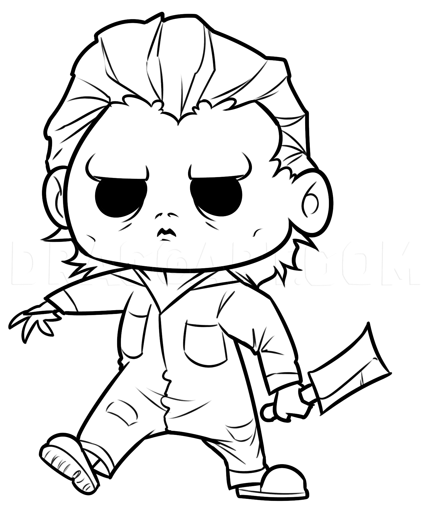Chibi Michael Myers Coloring Pages