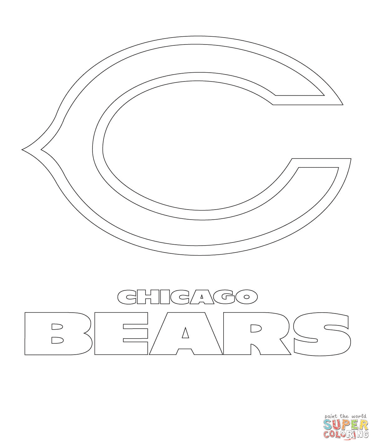 Chicago Bears Logo Coloring Pages
