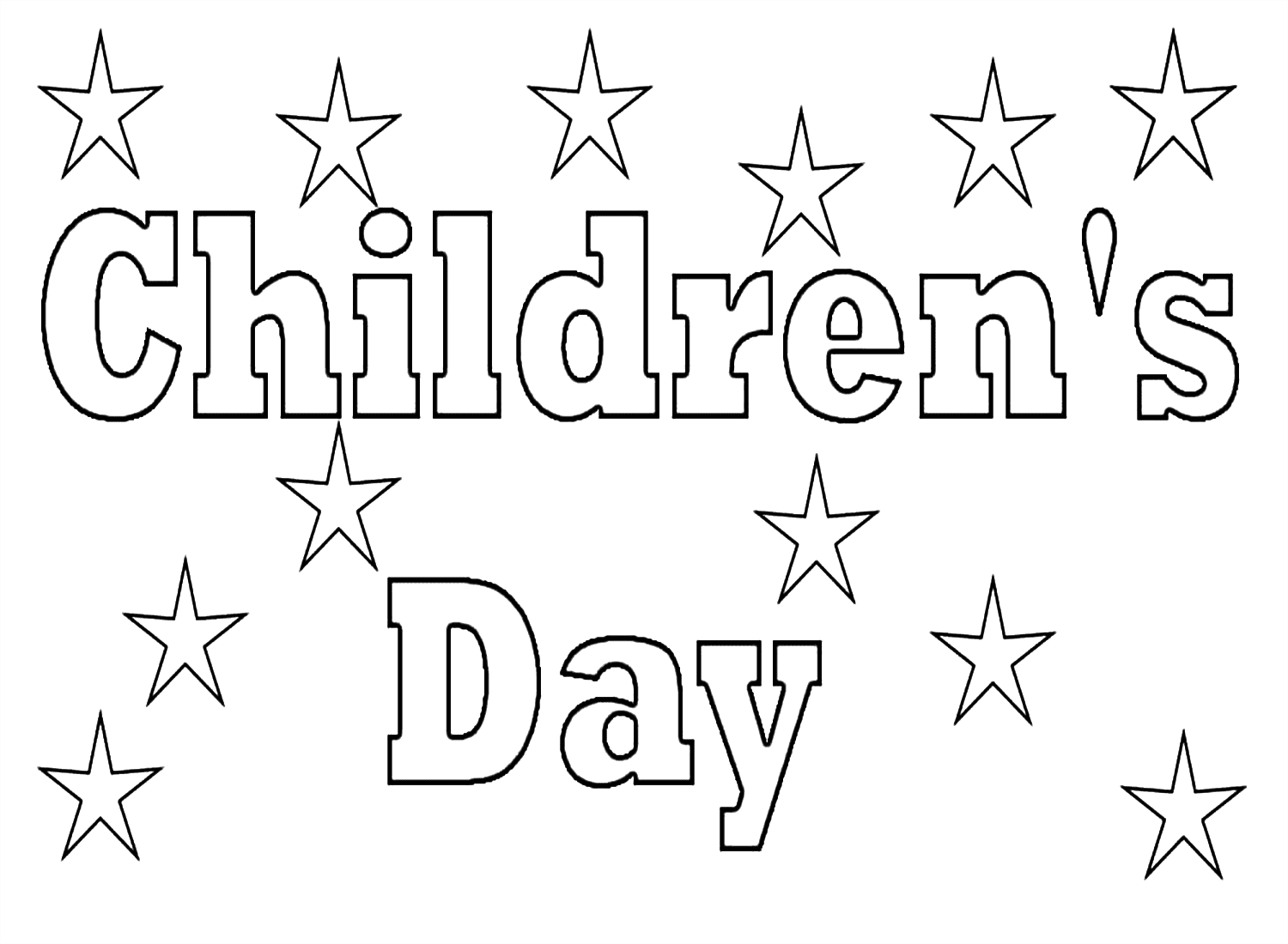 Journée des enfants imprimable gratuitement à partir de la Journée des enfants