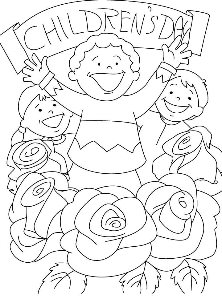 Childrens Day Free Coloring Pages