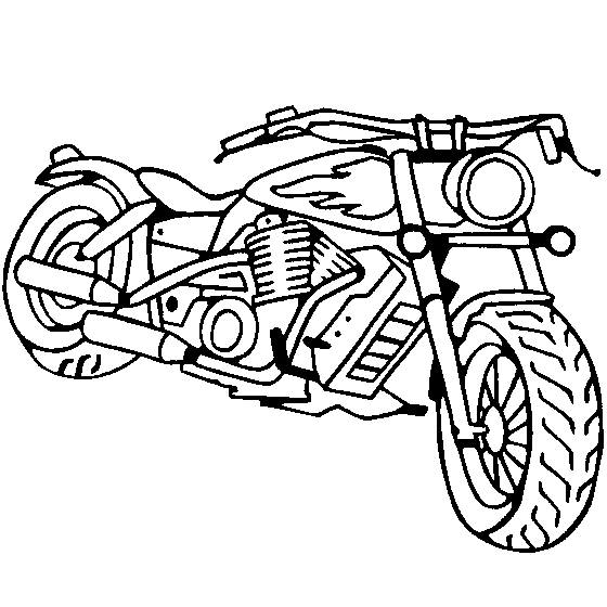 Chopper Motorcycle Coloring Page