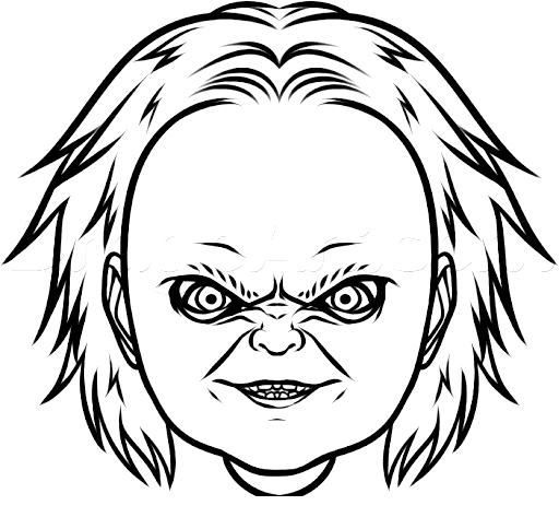 Chuky Face Coloring Pages