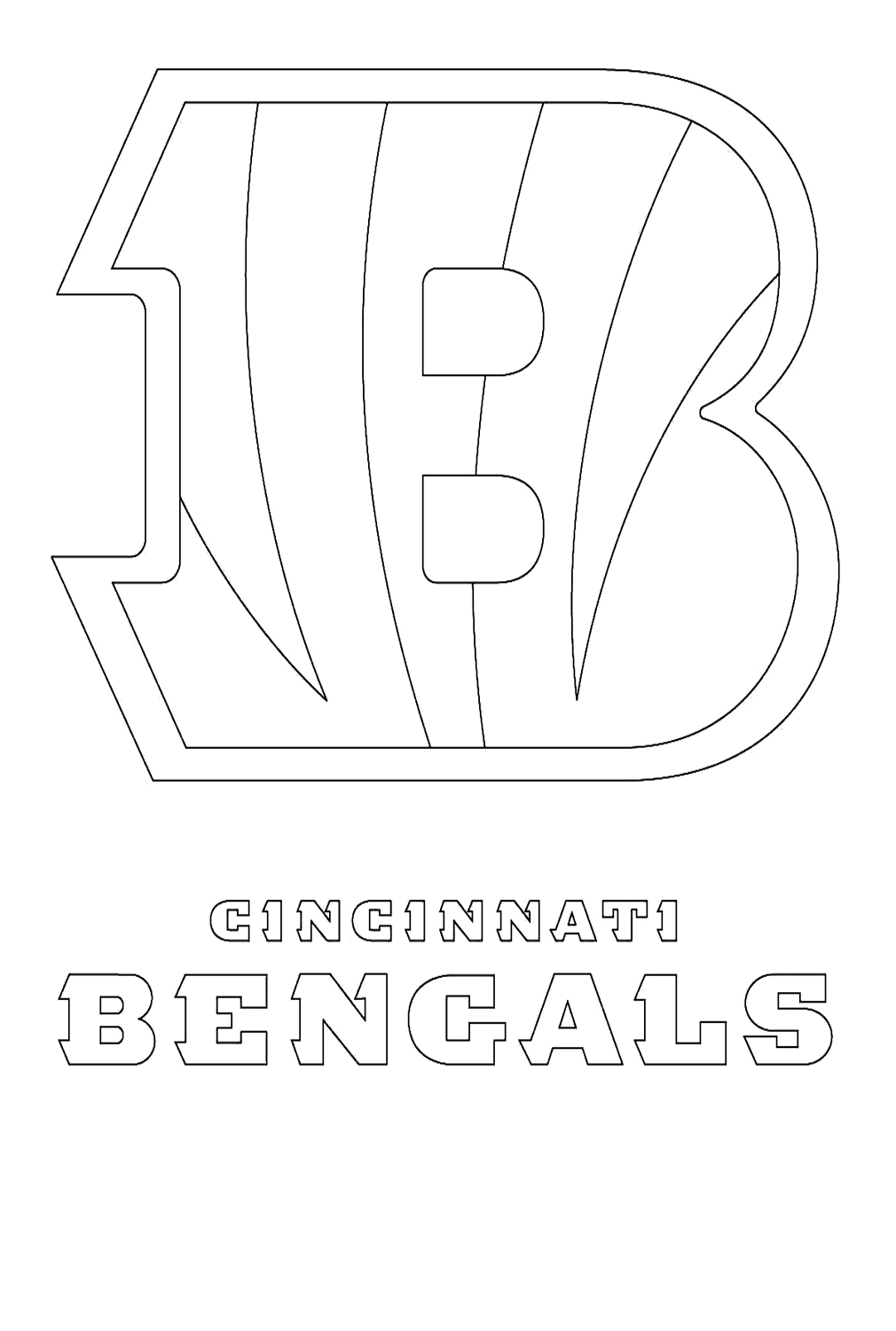 Cincinnati Bengals Logo Coloring Page