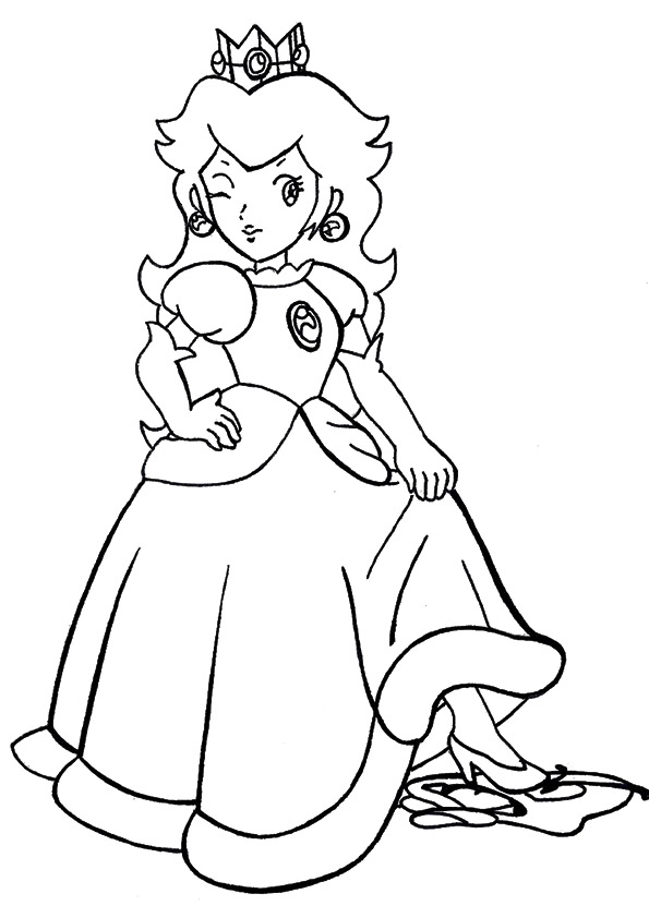 Commission go Princess Peach Coloring Page