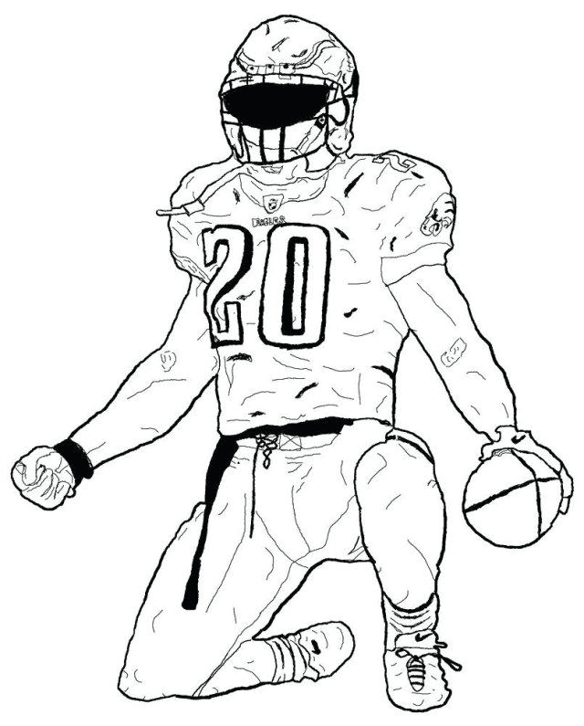 Cool Football Player Coloring Page