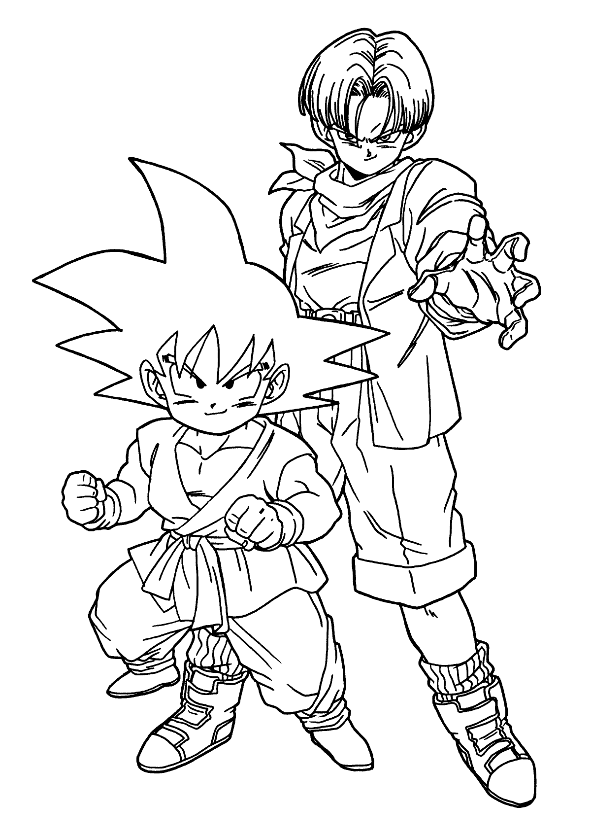 gotenks coloring pages