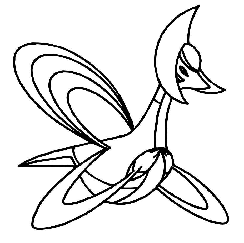 Cresselia Coloring Page