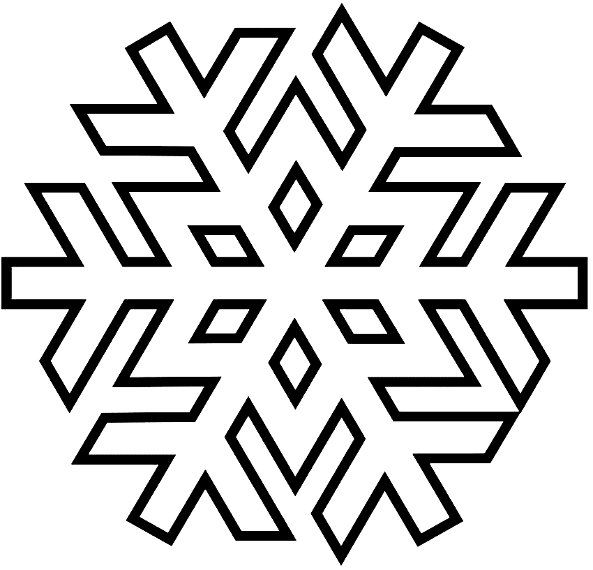 Crystal Snowflake Coloring Page