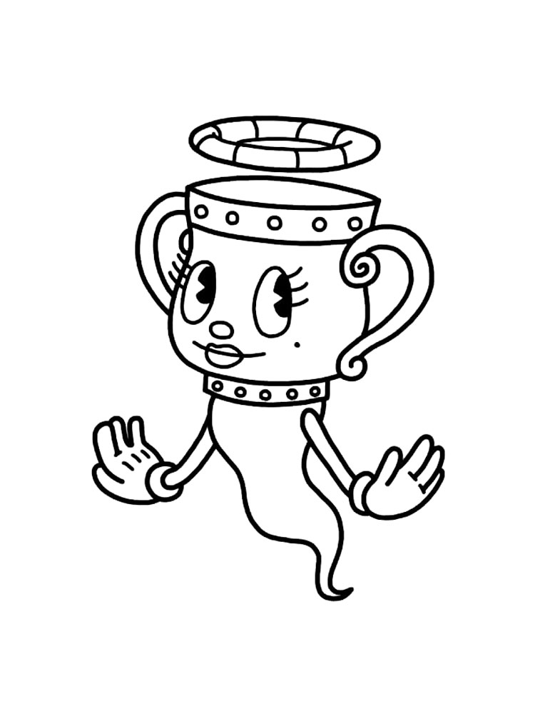 Cuphead For Baby Coloring Page