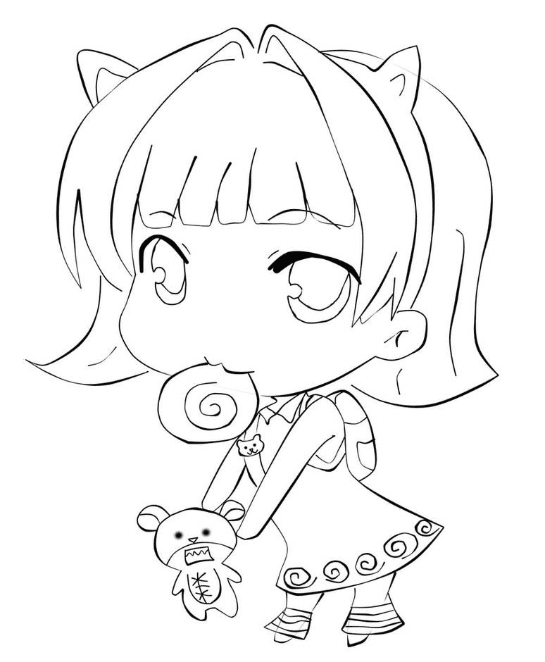 Cute Annie Coloring Page