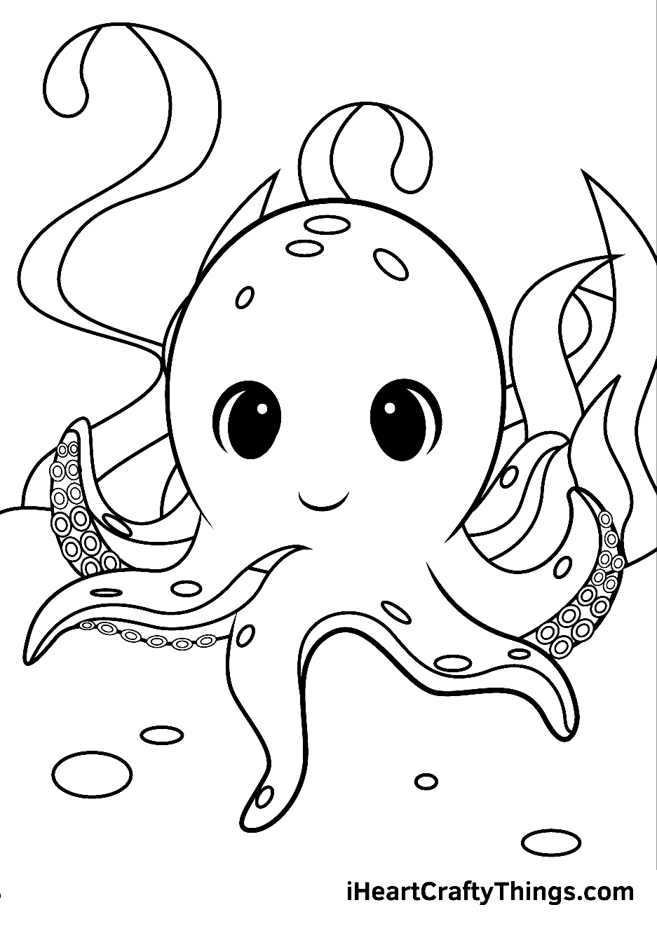 Милый осьминог из мультфильма "Осьминог"