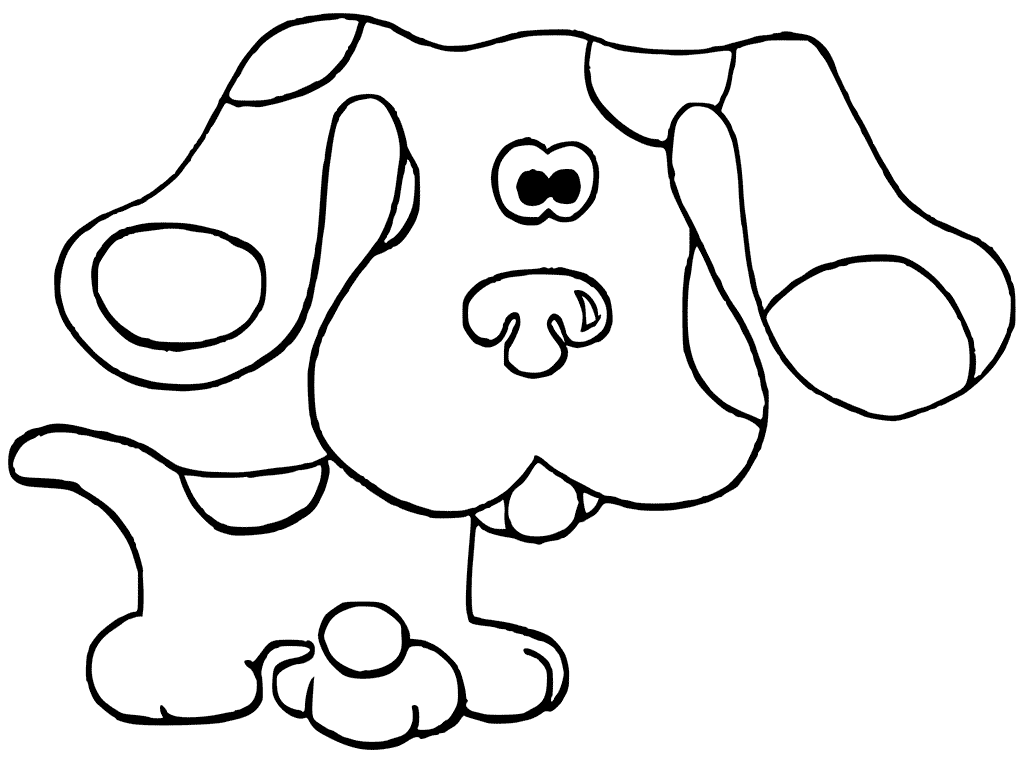 Cute Blue Coloring Page