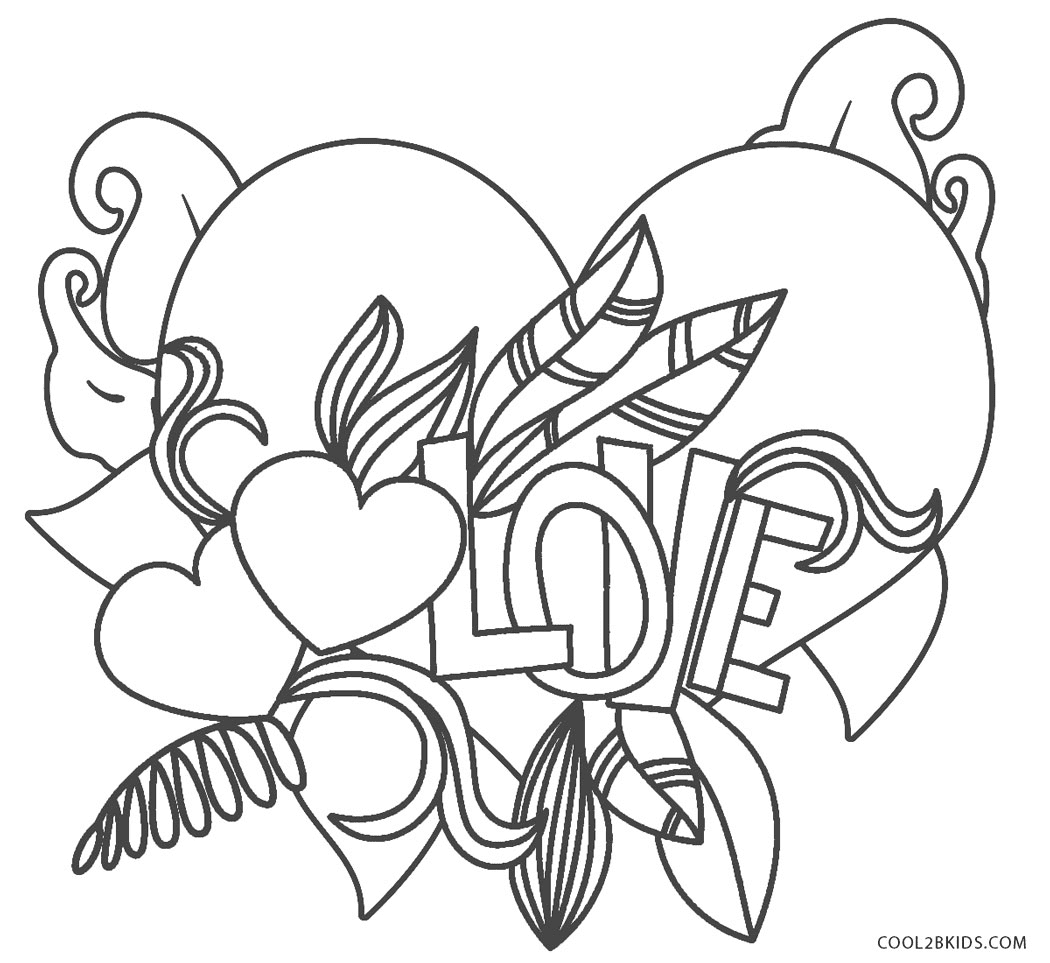 Cute Love Coloring Pages