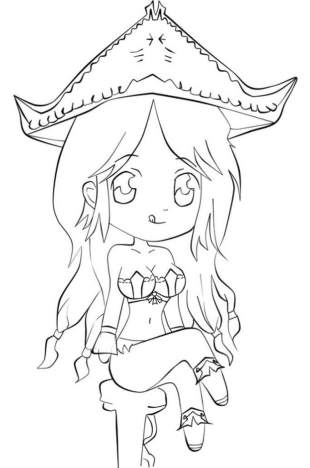Cute Miss Fortune Coloring Pages