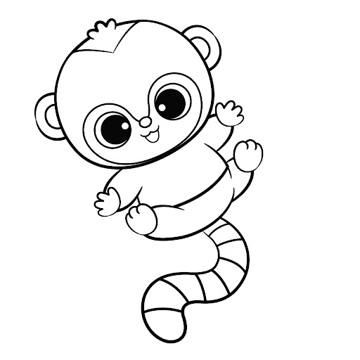 Cute Roodee Coloring Page
