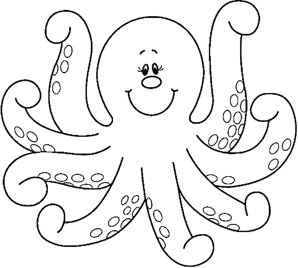 Lindo pulpo sonriente de Octopus