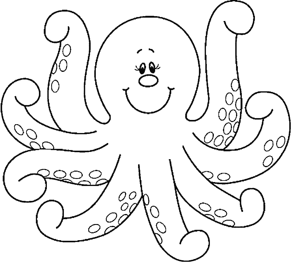 Poulpe souriante mignonne de Octopus