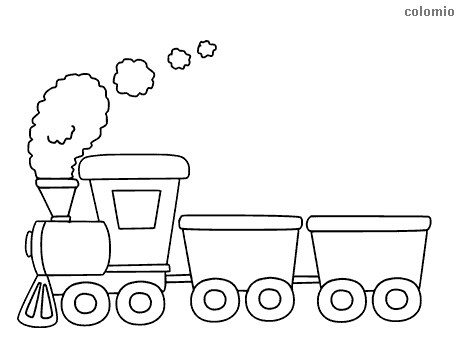Cute Toy Train Coloring Pages