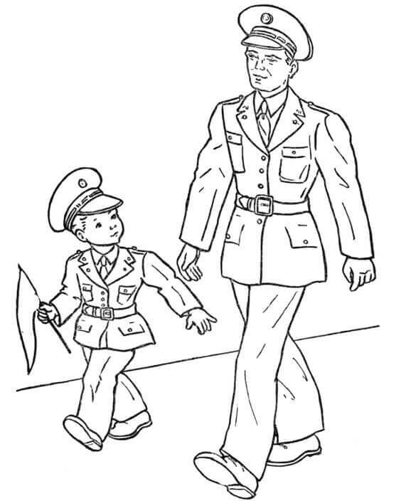 Cute Veterans Day Coloring Page