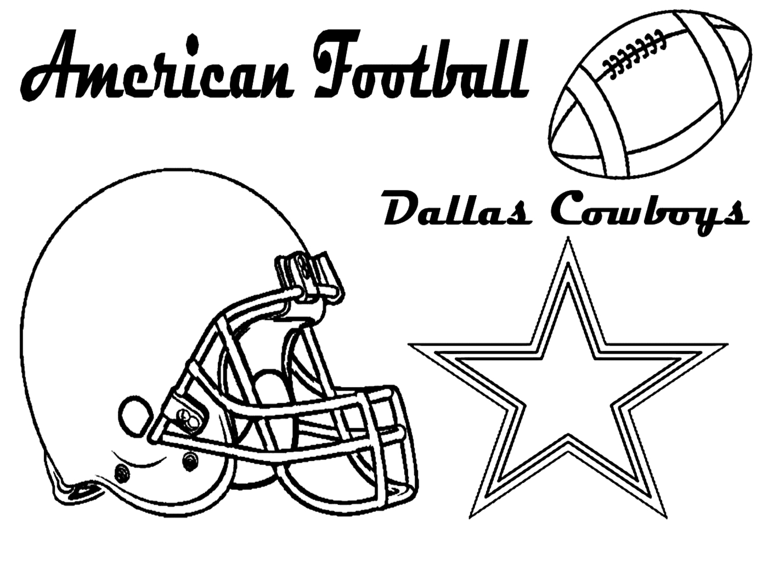 Dallas Cowboys Football Sport Coloring Pages
