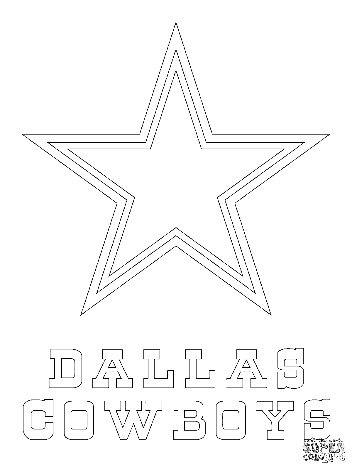 Dallas Cowboys Logo Coloring Pages
