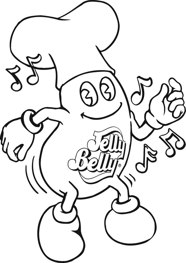 Dancing Jelly Belly Coloring Page