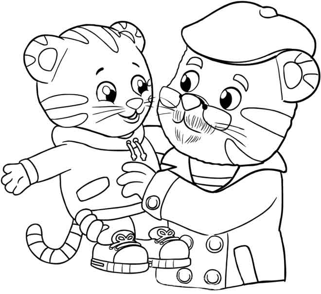 Daniel And Grandpa Coloring Pages