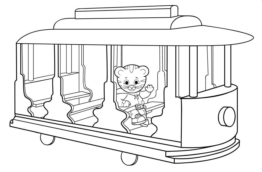 Daniel Trolley Coloring Page