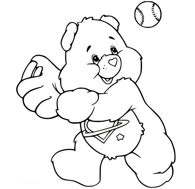 Daydream Bear يلعب البيسبول من Care Bears
