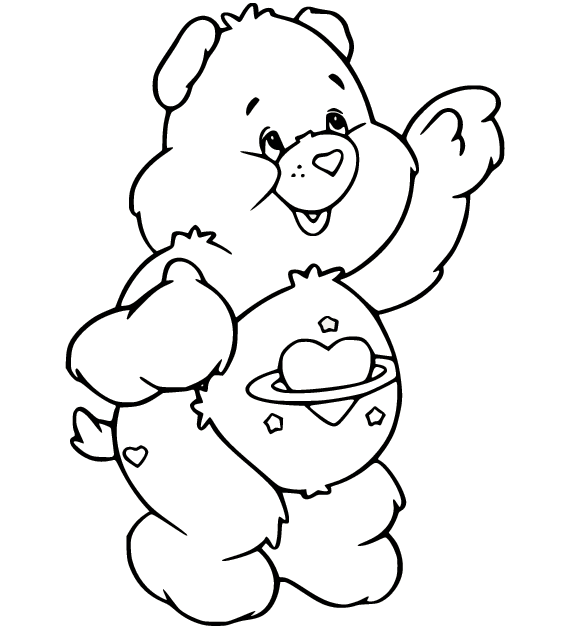 Dibujo para colorear de oso de ensueño