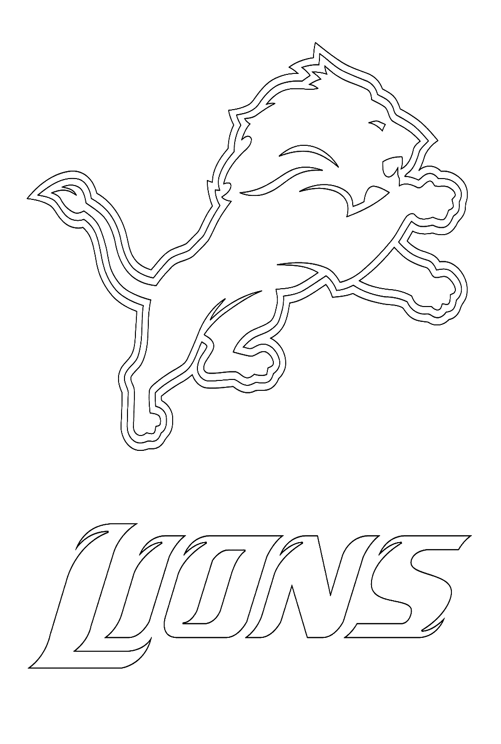 Detroit Lions Logo Coloring Page