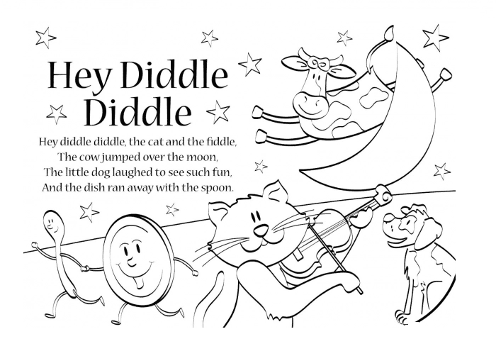 Diddle Diddle Dumpling Kleurplaat