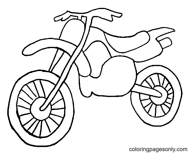 Desenho fácil de Dirt Bike em Dirt Bike