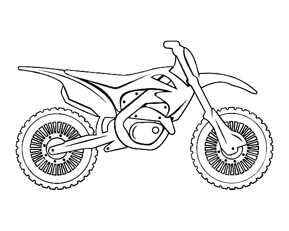 Dirt Bike Image Coloring Page