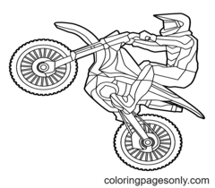 Dibujos para colorear de motos de cross