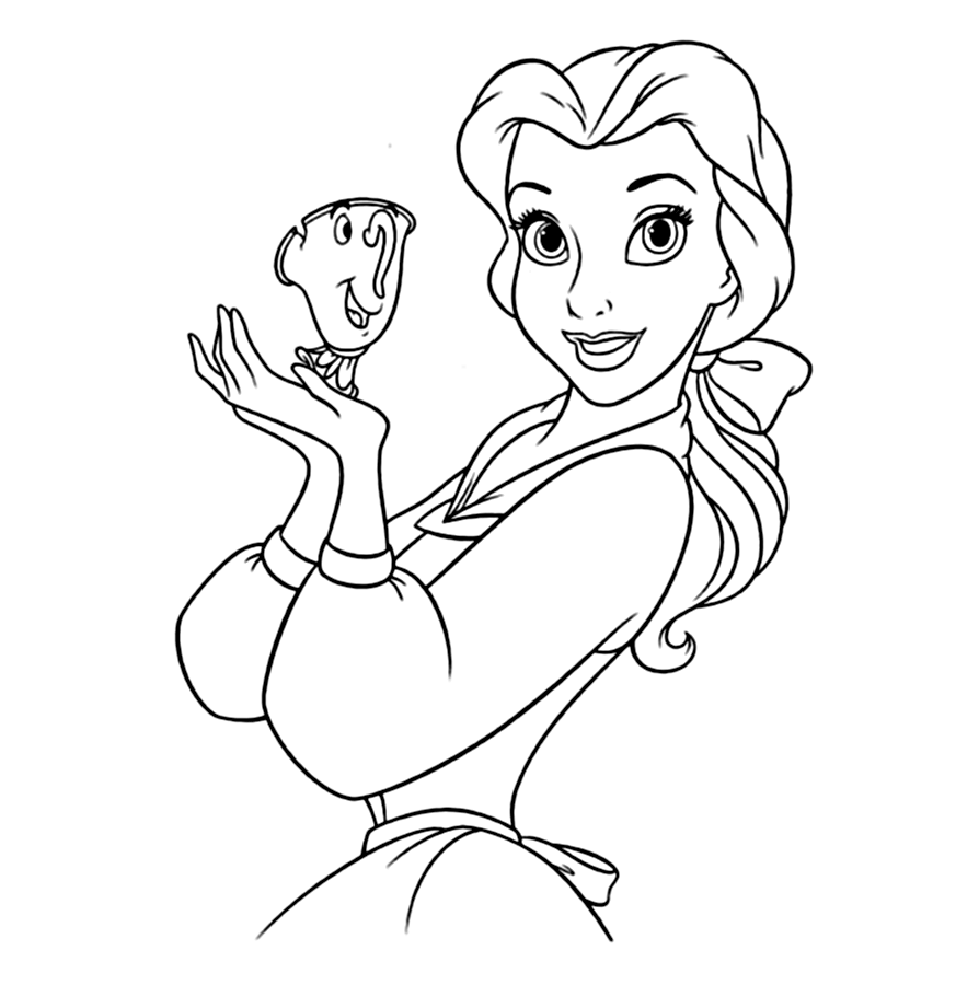 Disney Princesses Belle Coloring Pages