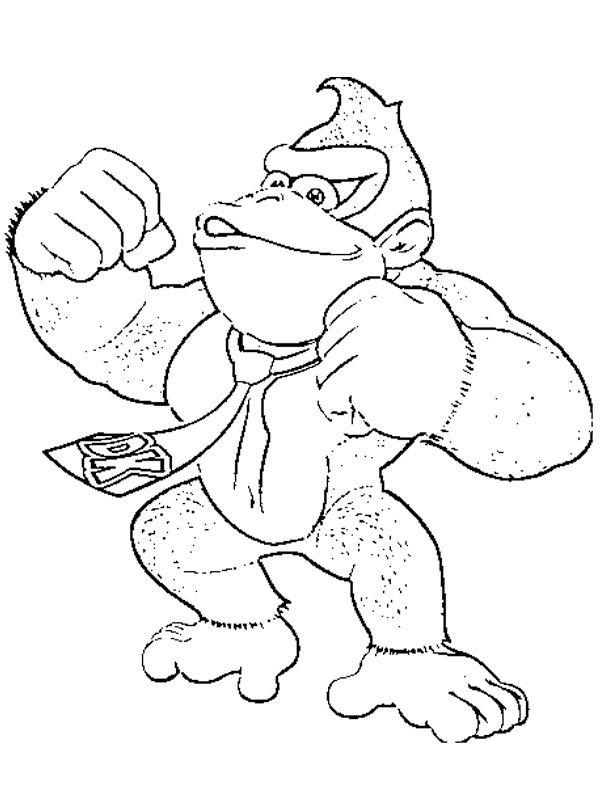 Donkey Kong To Print Coloring Pages