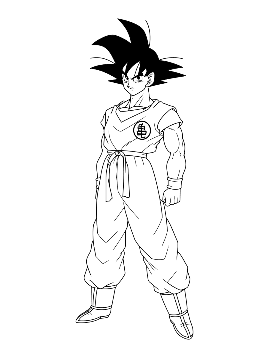Goku Coloring Pages Black Pink Goku Dragon Ball Z Kids Coloring Pages 