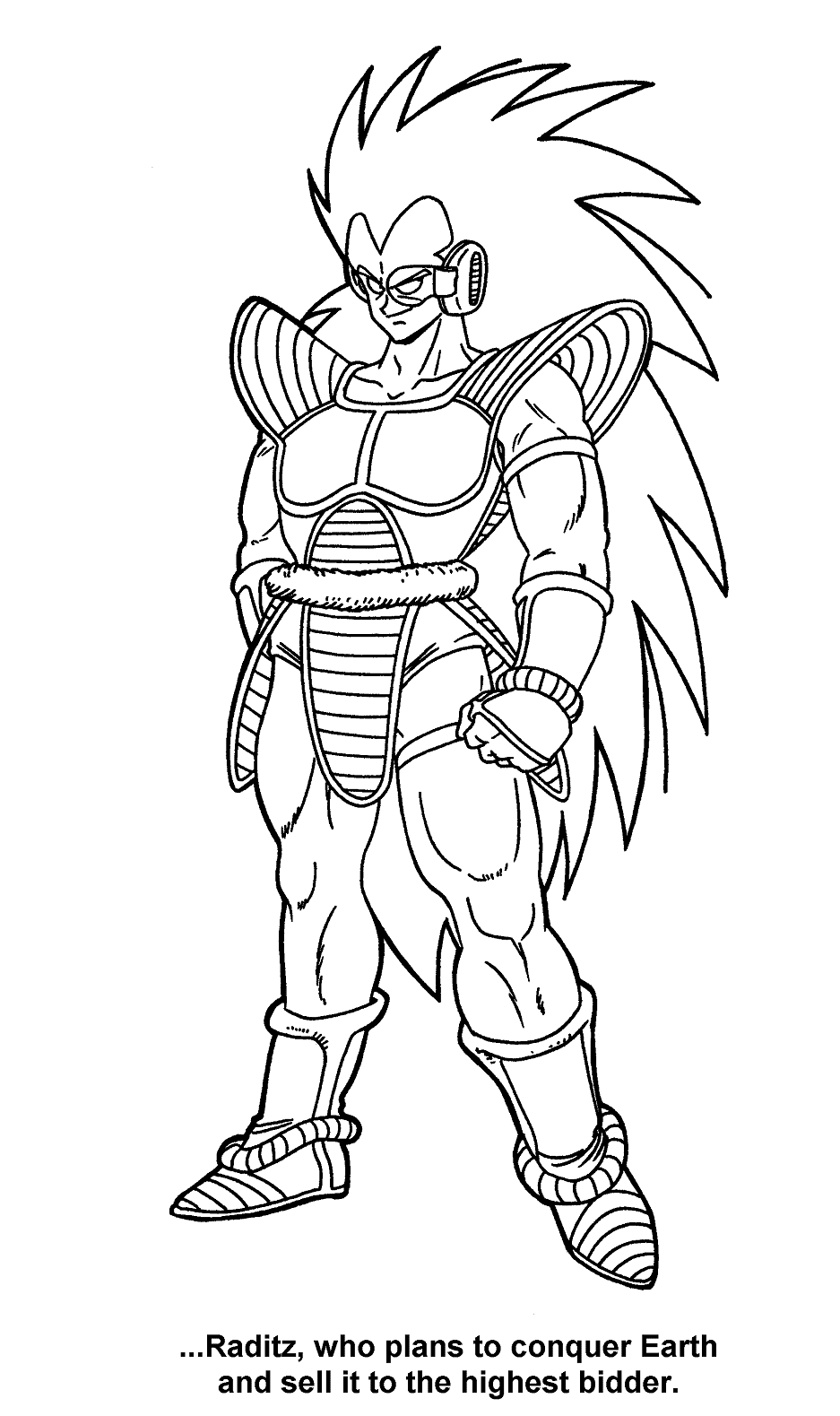Dragon Ball Z Raditz Coloring Pages