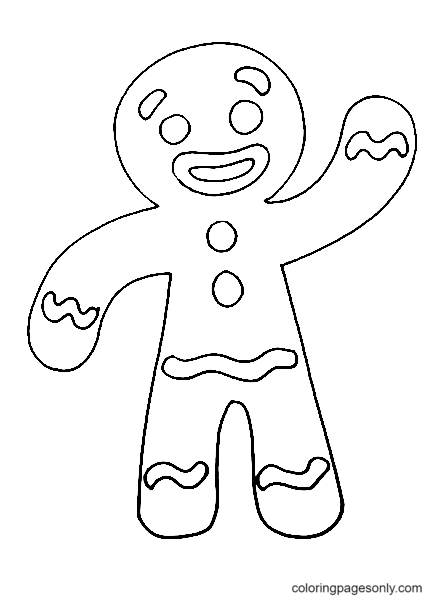 Shrek Gingerbread Man Coloring Page