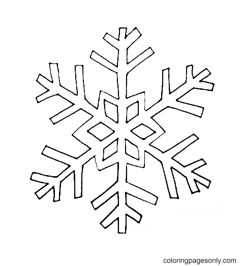 Teken een sneeuwvlok uit december
